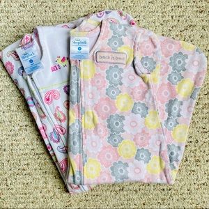 Halo SleepSack Set (2)/Bundle for Baby Girl, Size Small, Like New